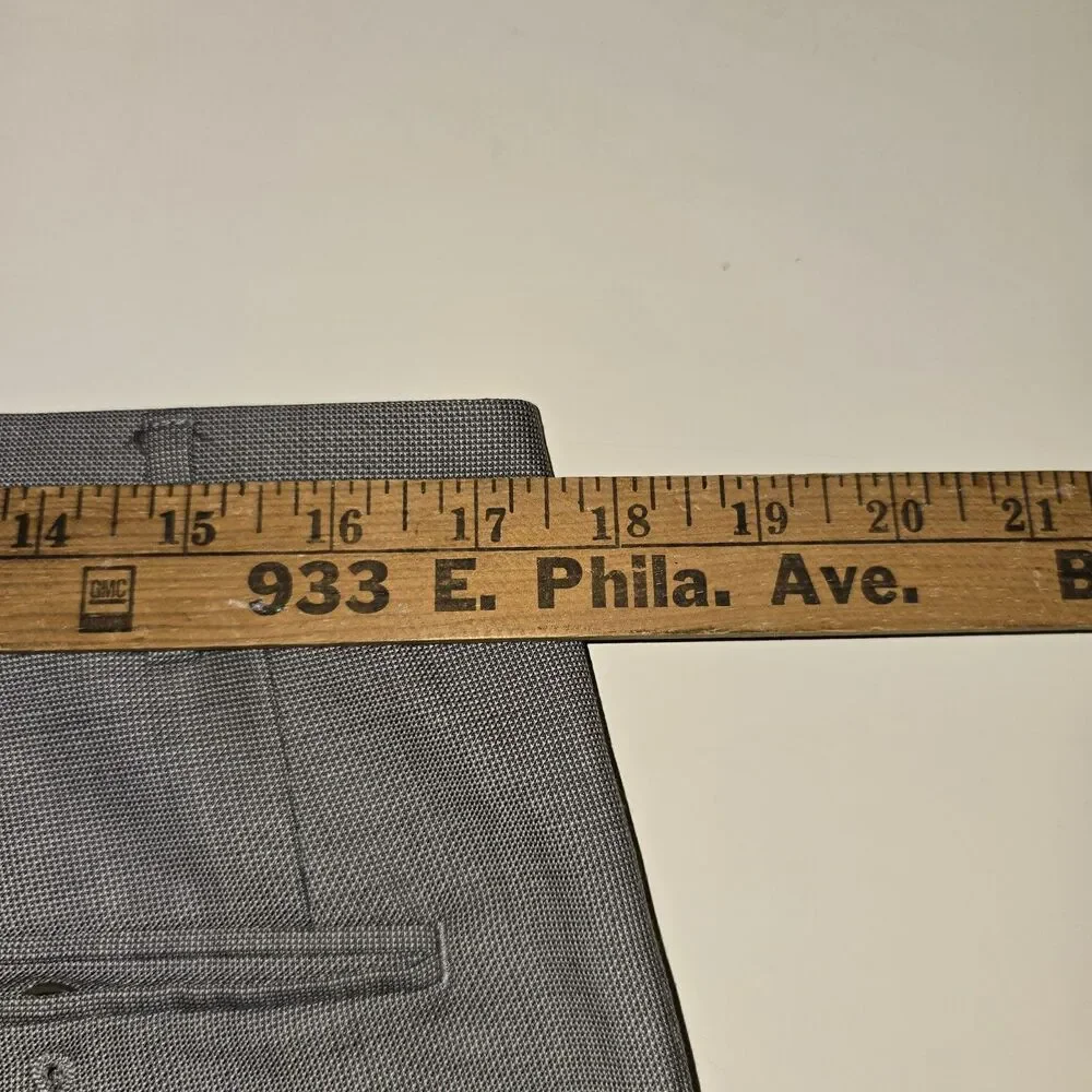 Canali Tessuto Dress Pants Mens 37 Gray Pleated Front 100% Wool Made in Italy